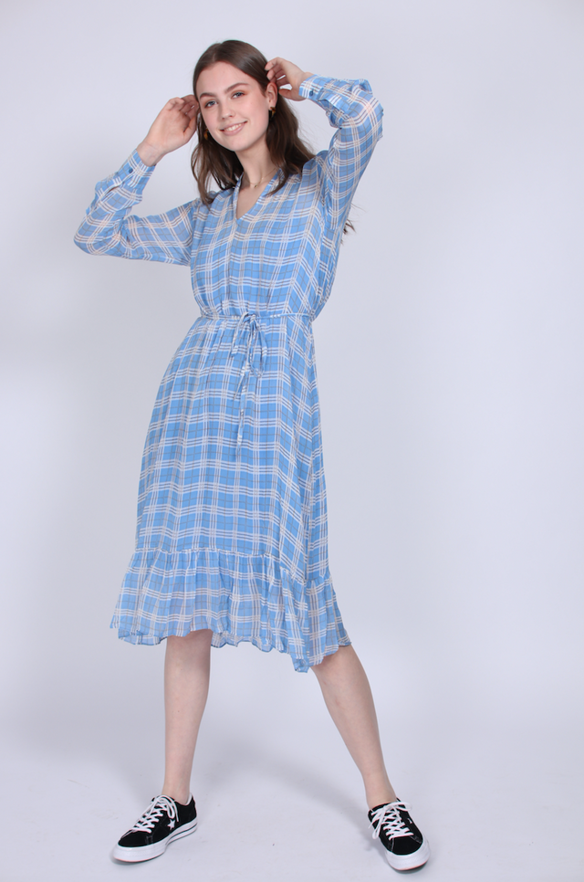 Terna Midi Dress - Little Boy Blue - Second Female - Kjoler - VILLOID.no