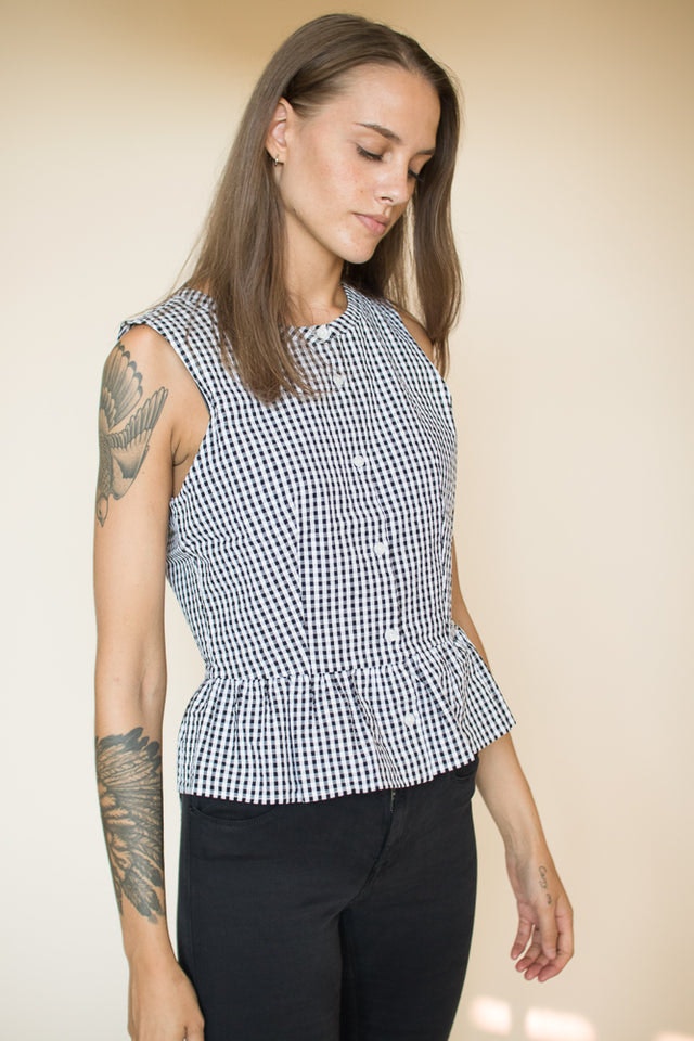 Kristina - Black Gingham - FWSS - T-skjorter & Topper - VILLOID.no
