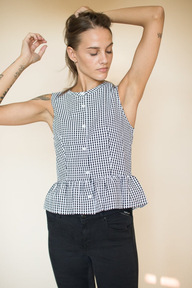 Kristina - Black Gingham - FWSS - T-skjorter & Topper - VILLOID.no