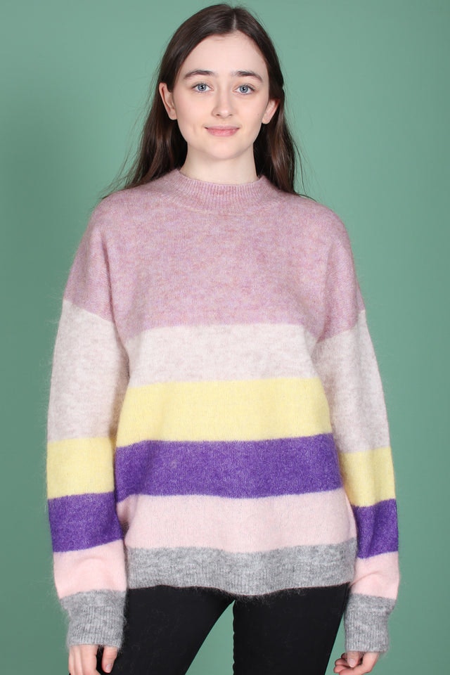 Stella Knit New Loose O-neck - Fair orchid - Second Female - Gensere - VILLOID.no