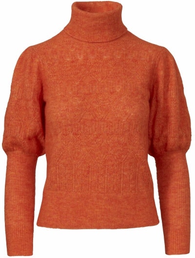Pointelle Turtleneck - Firecracker - MAUD - Gensere - VILLOID.no