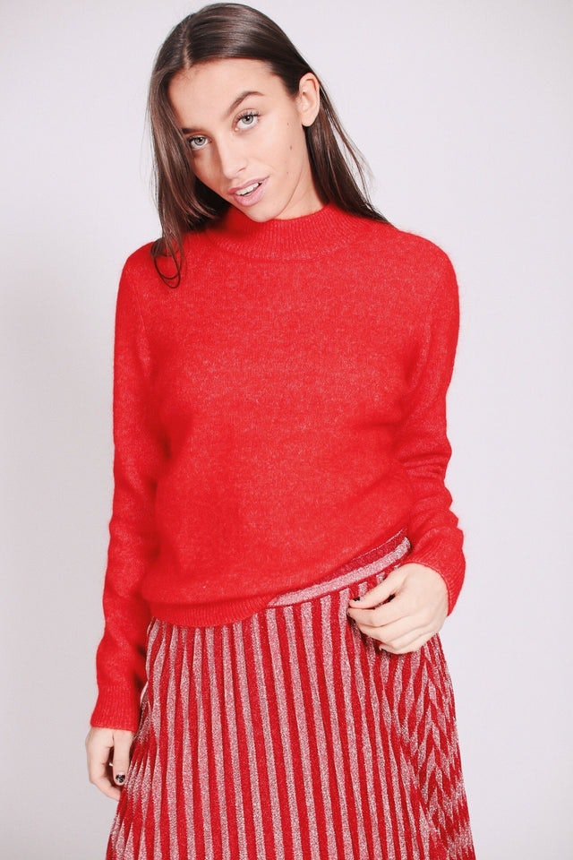 Brook Knit O-neck - Poinciana - Second Female - Gensere - VILLOID.no