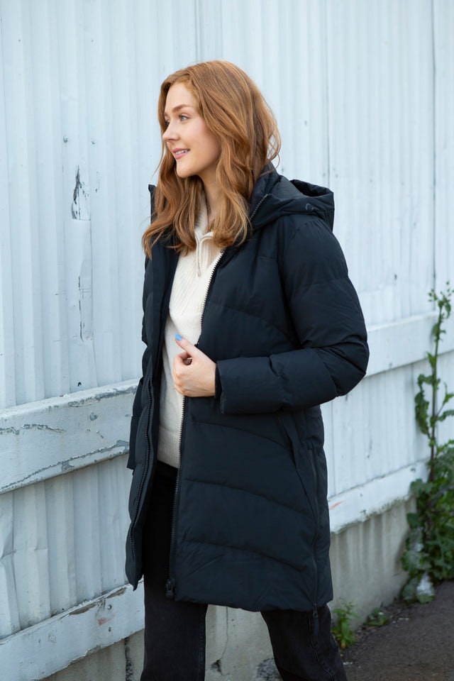 Mellow Puffy Dunparkas - Skyggesort