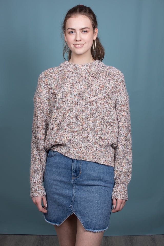 Agnete Knit O-Neck - Off White - Second Female - Gensere - VILLOID.no