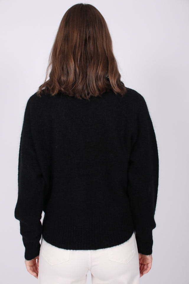 Brook Knit Boxy Cardigan - Black - Second Female - Gensere - VILLOID.no