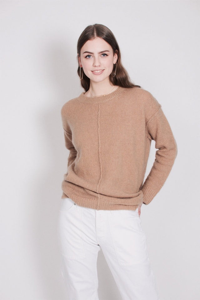 Lydia Solid Knitted - Camel - Line of Oslo - Gensere - VILLOID.no