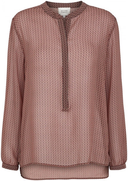 Leen Blouse - Valiant Poppy - Second Female - Bluser & Skjorter - VILLOID.no