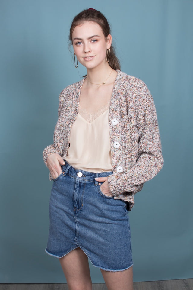 Agnete Knit Cardigan - Off White - Second Female - Gensere - VILLOID.no