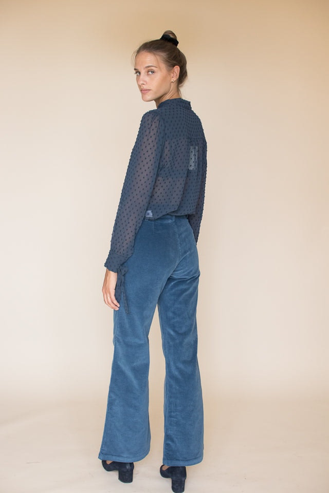 Cord Flared Pant - Vintage Indigo - MAUD - Bukser & Shorts - VILLOID.no