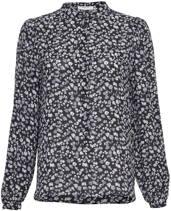 Maella Rikkelie LS Top AOP - S Cap Spot - Moss Copenhagen - Bluser & Skjorter - VILLOID.no