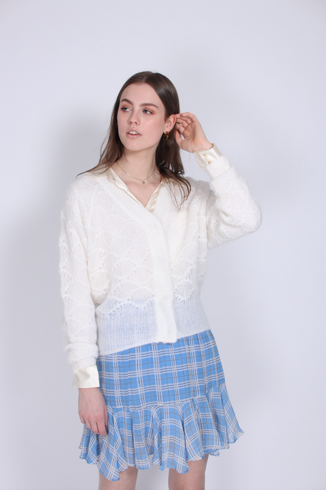Palm Knit Cardigan - Off White - Second Female - Gensere - VILLOID.no