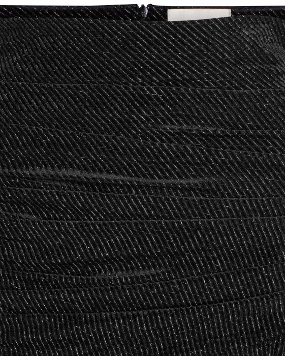 Striped Velvet Skirt - Black - MAUD - Skjørt - VILLOID.no
