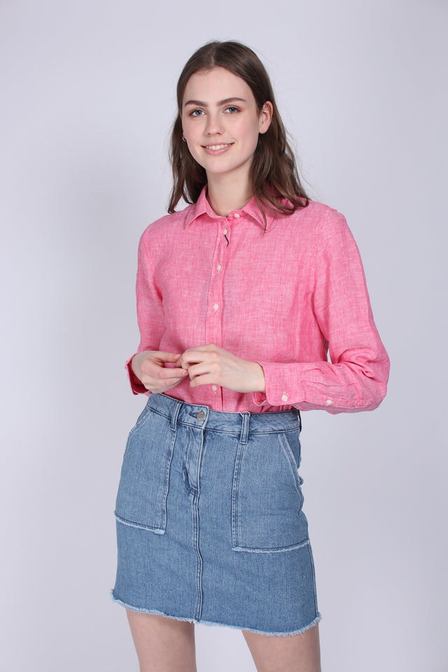 The Linen Chambray Shirt - Watermelon red - GANT - Bluser & Skjorter - VILLOID.no