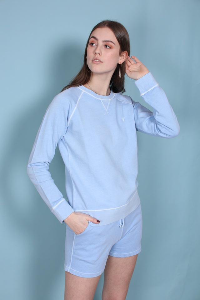 Sunbleached C-neck Sweat - Capri Blue - GANT - Gensere - VILLOID.no