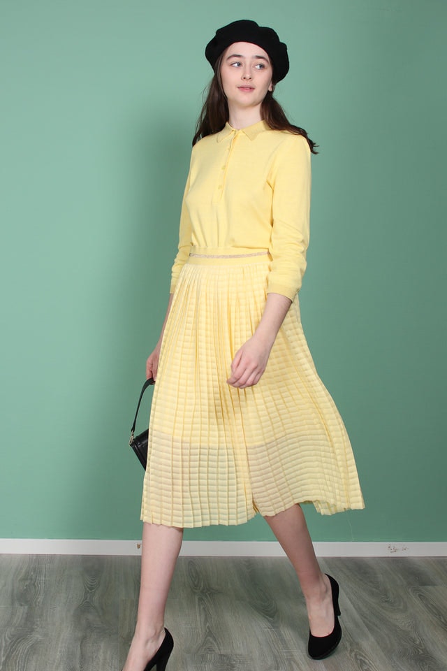 Ursula Knit Polo - Sunshine - Second Female - Gensere - VILLOID.no