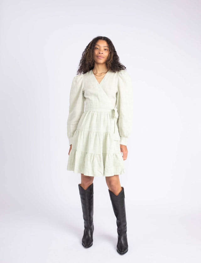 Agnes Linen Dress - Green