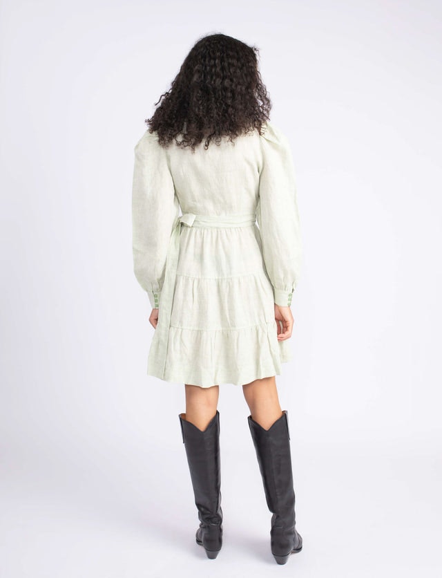 Agnes Linen Dress - Green