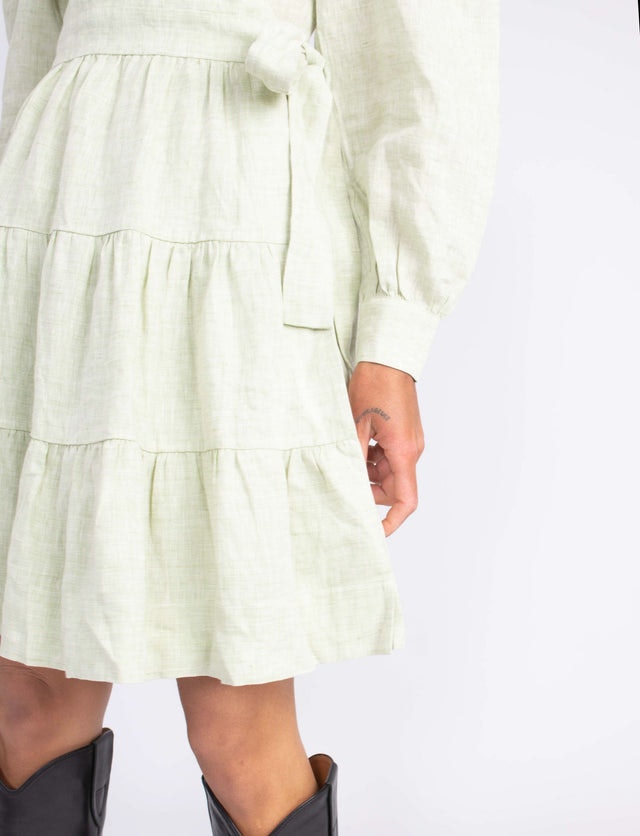 Agnes Linen Dress - Green