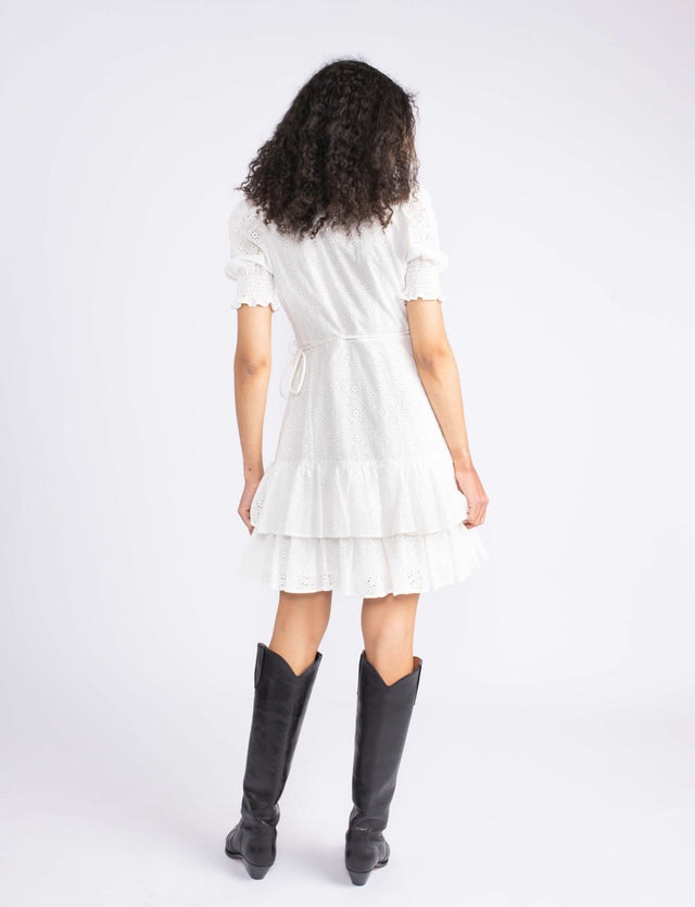 Silvia Dress Broderie Anglaise - White