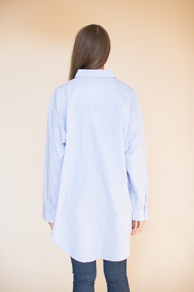 Masculin stripeshirt - Blue - Line of Oslo - Bluser & Skjorter - VILLOID.no