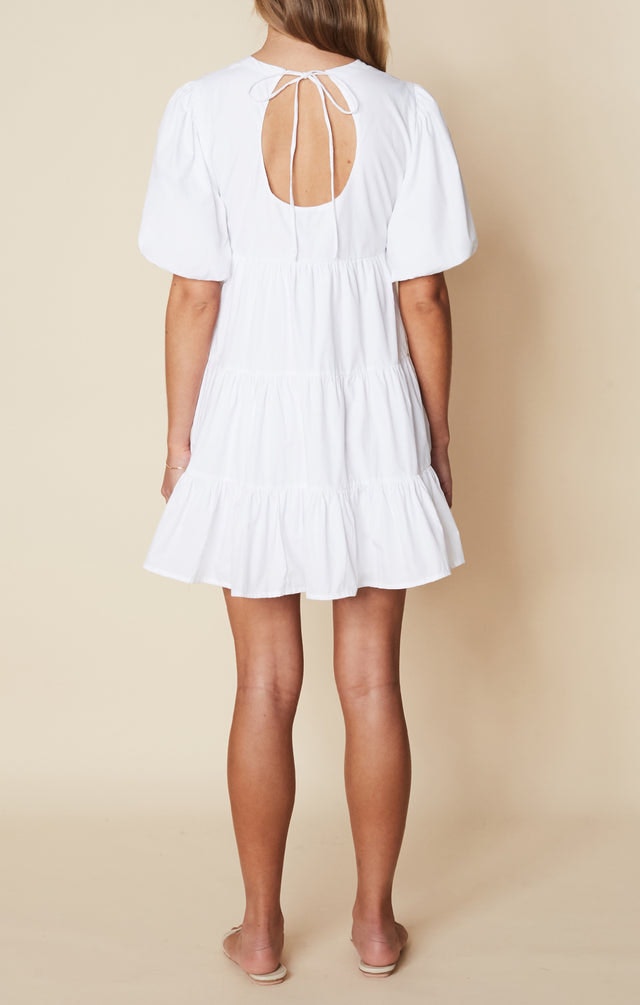 Sade Mini Dress - Plain White