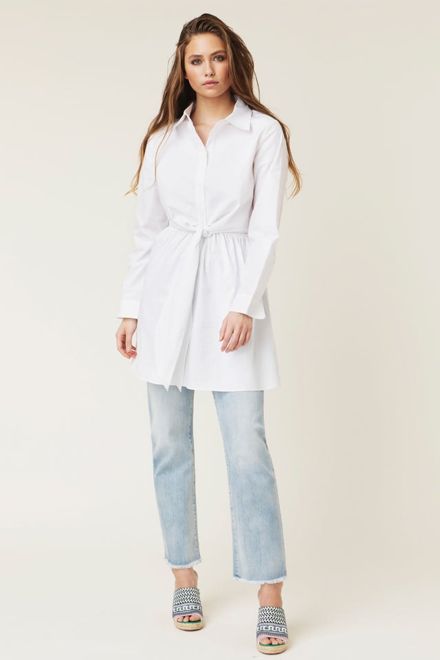 Nella Shirt Dress - White - By Malina - Kjoler - VILLOID.no