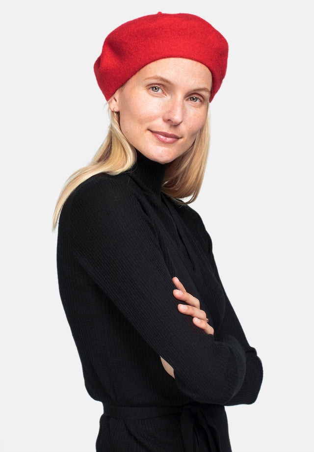 Wool Beret - Red - Pierre Robert x Jenny Skavlan - Tilbehør - VILLOID.no