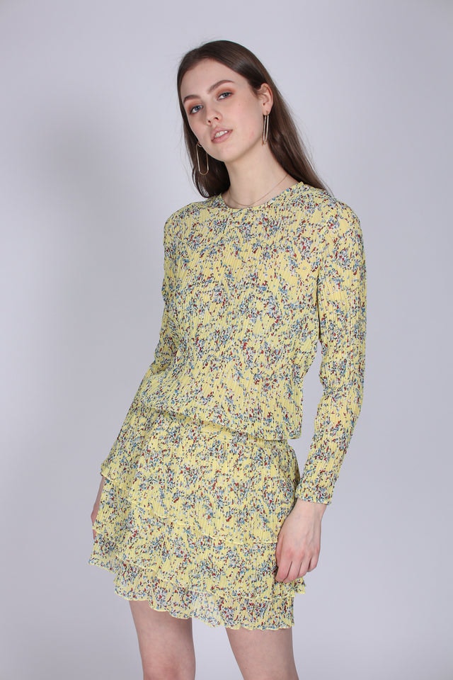 Mini flowerdress - Yellow - Line of Oslo - Kjoler - VILLOID.no