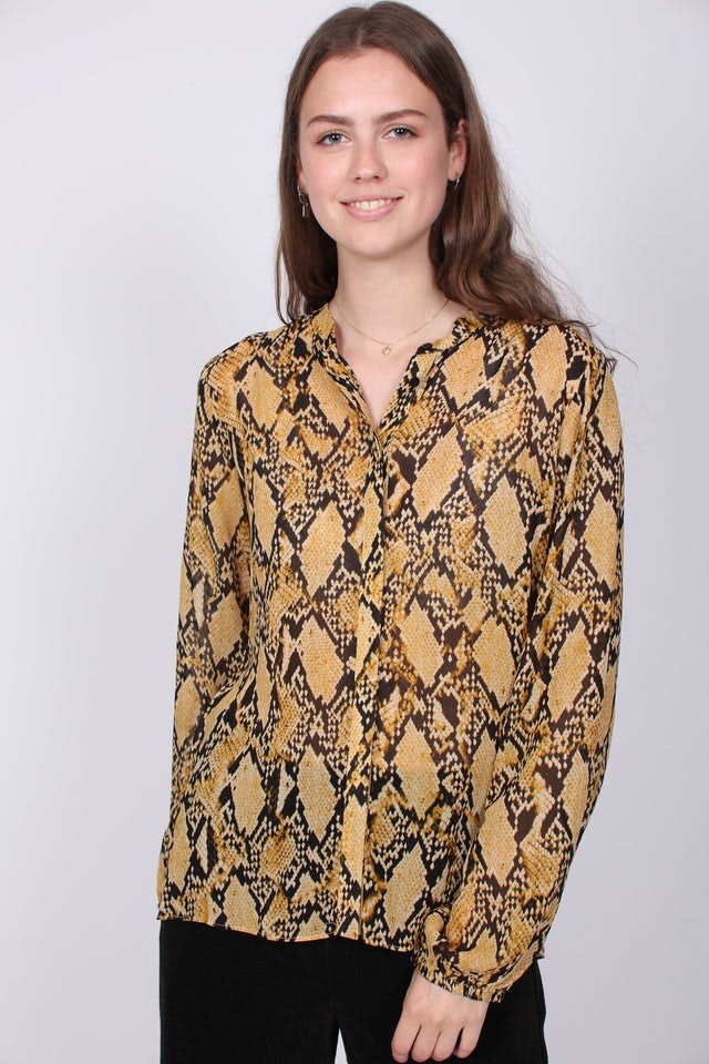 Snake Shirt - Chai Tea - Second Female - Bluser & Skjorter - VILLOID.no