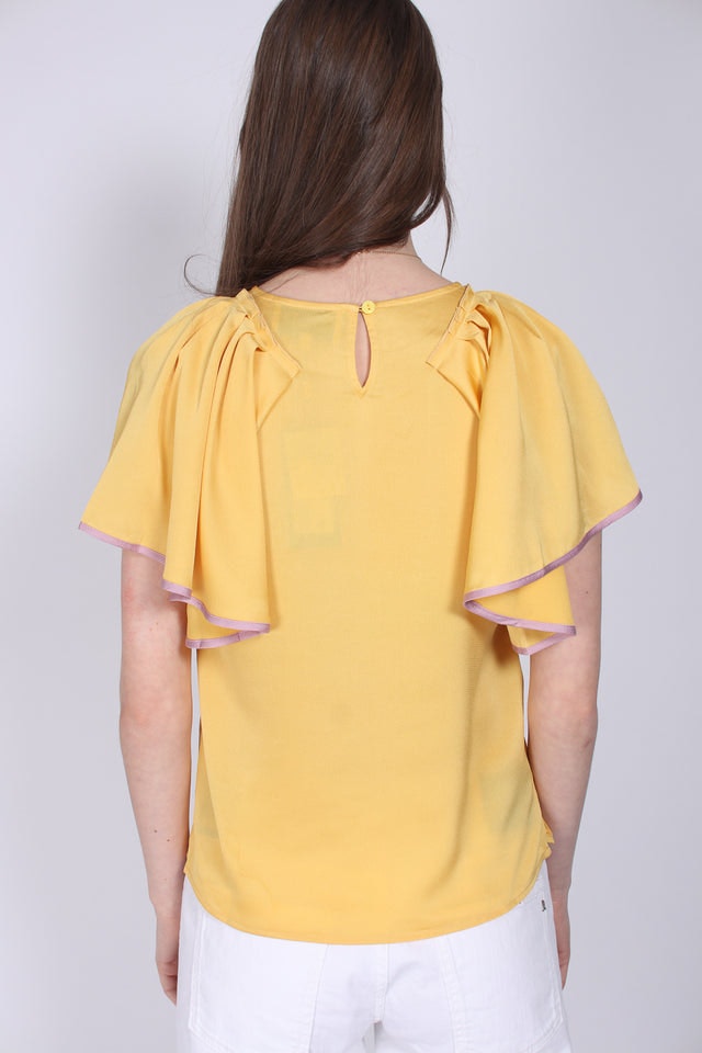 Pleated Arm Top - Aspen Gold - MAUD - Gensere - VILLOID.no