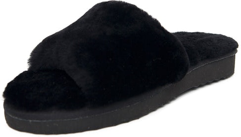Furry Slipper - Black - Cedrico - Sko - VILLOID.no