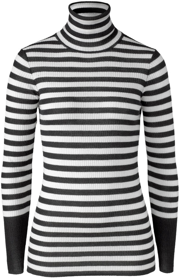 Wool Turtleneck - Black/White Stripe - Pierre Robert x Jenny Skavlan - Gensere - VILLOID.no
