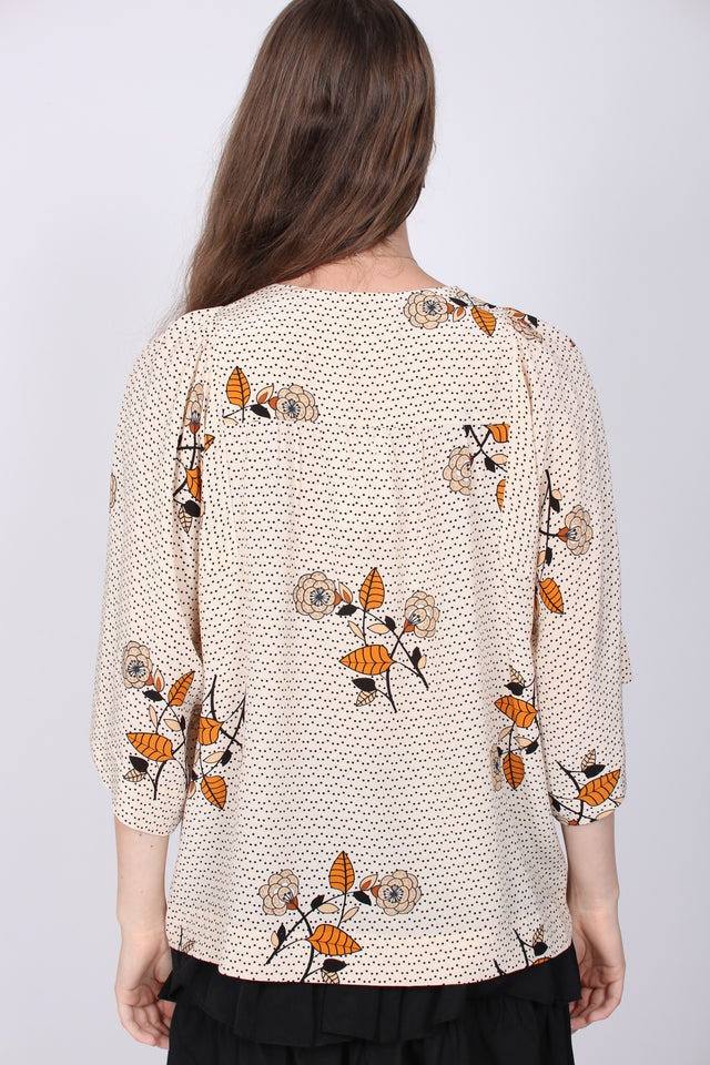 Rose SS Blouse - Brazilian Sand - Second Female - Bluser & Skjorter - VILLOID.no
