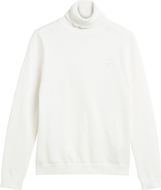 LT Weight Cotton Turtleneck - Eggshell - GANT - Gensere - VILLOID.no