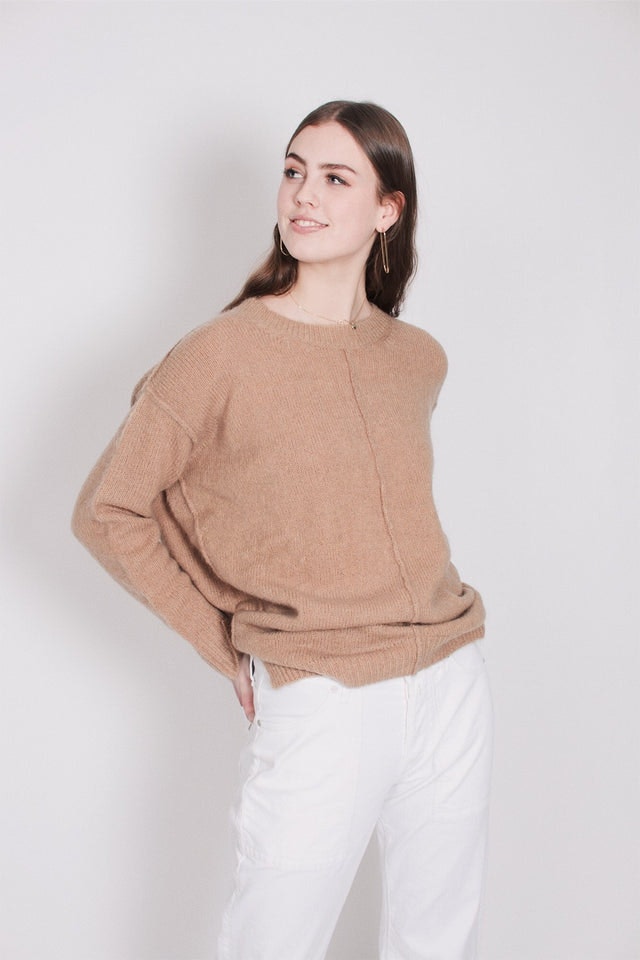 Lydia Solid Knitted - Camel - Line of Oslo - Gensere - VILLOID.no