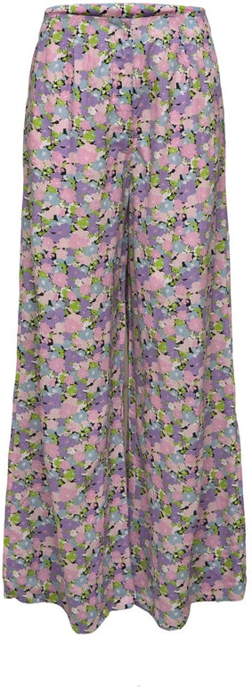 Judita HW Wide Pant - Violet Tulip AOP