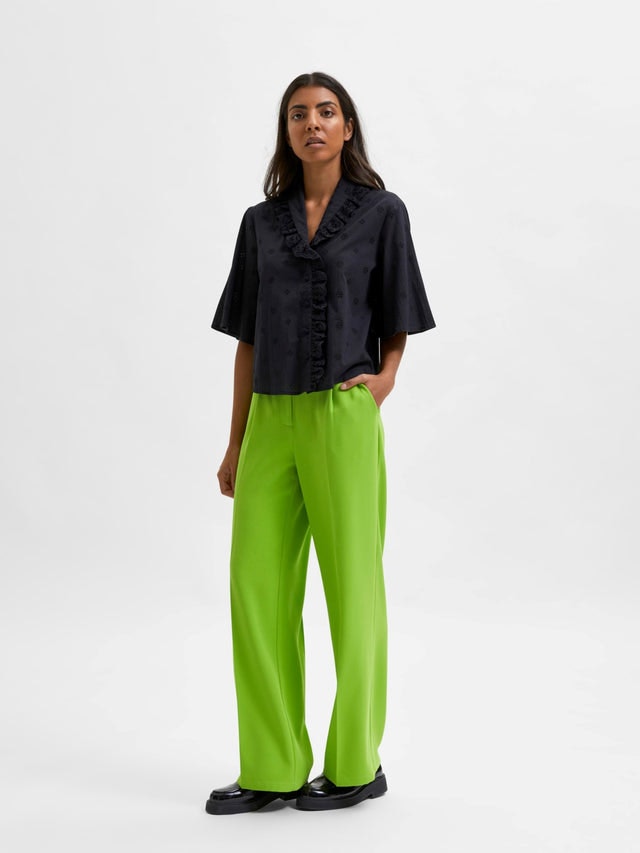 Brody 2/4 Broderi Shirt - Black