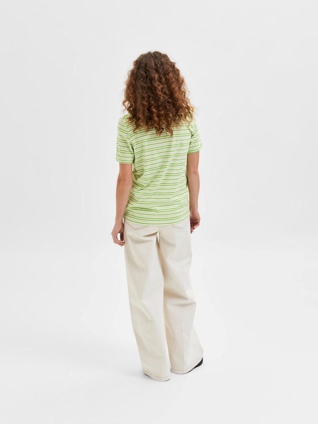 My Perfect SS Tee - Greenery Mix Stripes