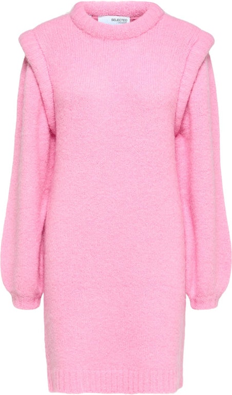 Randi LS Knit O-Neck Dress - Roseate Spoonbill