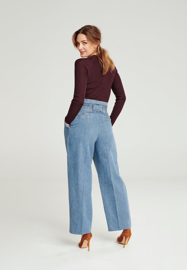 Wool Long Sleeve - Burgundy - Pierre Robert x Jenny Skavlan - Gensere - VILLOID.no