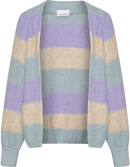 Fora Reversed Knit - Green/Lilac Mix