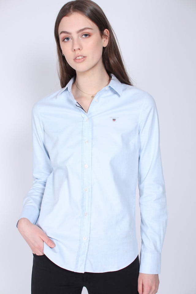 Stretch Oxford Solid Skjorte - Light Blue - GANT - Bluser & Skjorter - VILLOID.no