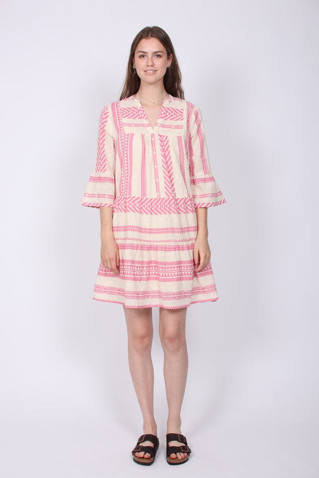 Gunvor Aztec Dress - Pink - Neo Noir - Kjoler - VILLOID.no