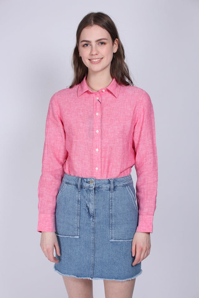 The Linen Chambray Shirt - Watermelon red - GANT - Bluser & Skjorter - VILLOID.no