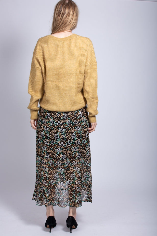 Wise Midi Skirt - Black - Second Female - Skjørt - VILLOID.no