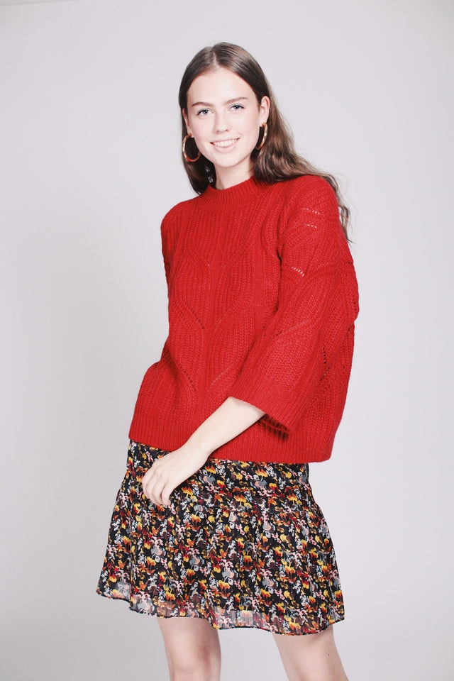 Pomme Knit O-neck - Bossa Nova - Second Female - Gensere - VILLOID.no