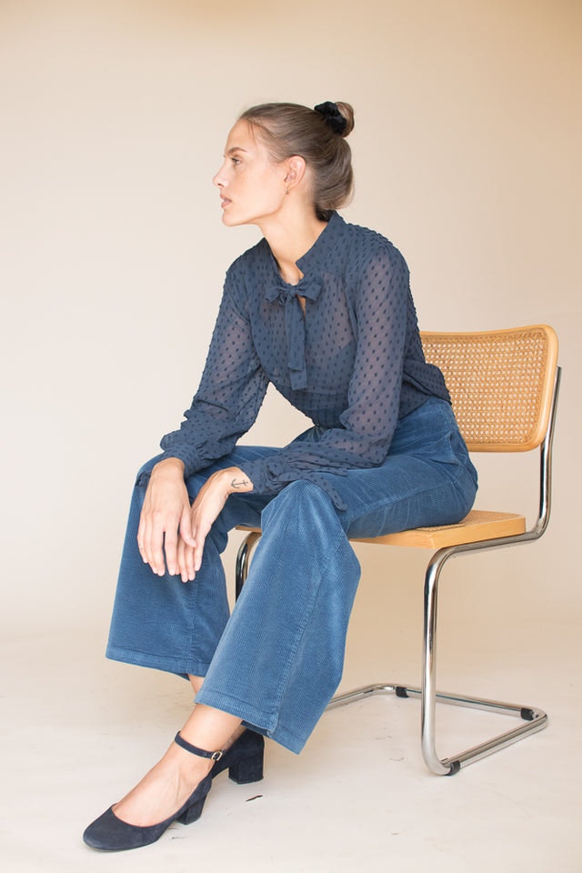Sheer Top - Vintage Indigo - MAUD - Bluser & Skjorter - VILLOID.no