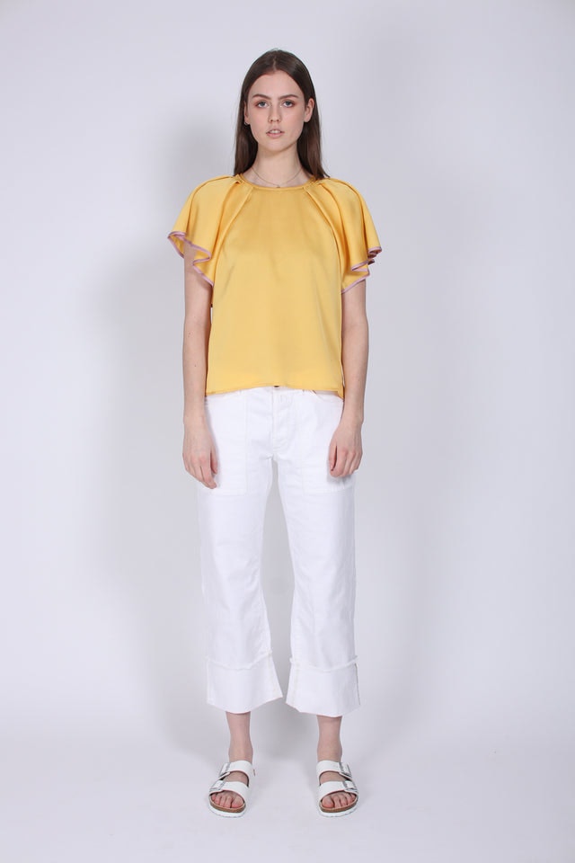 Pleated Arm Top - Aspen Gold - MAUD - Gensere - VILLOID.no