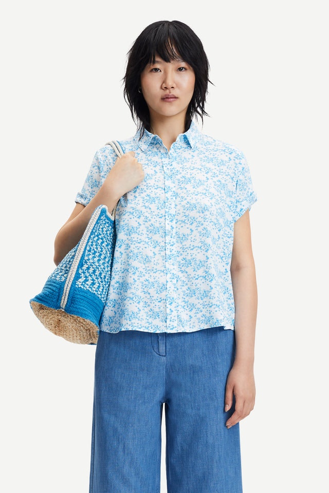 Majan SS Shirt Aop - Ibiza Seaweed