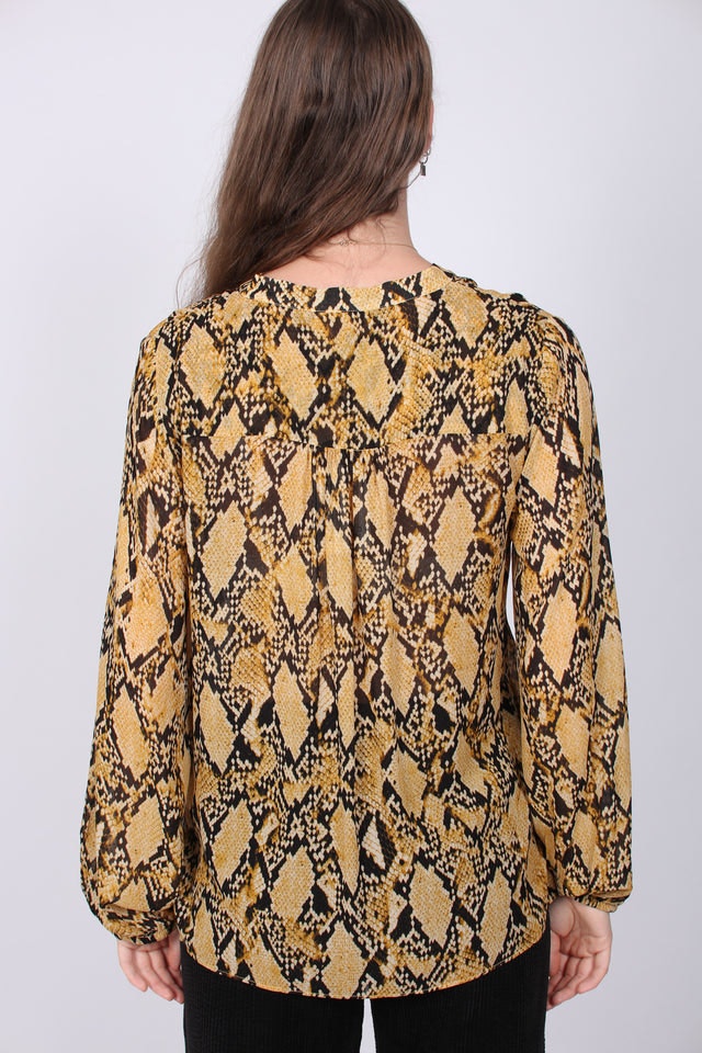 Snake Shirt - Chai Tea - Second Female - Bluser & Skjorter - VILLOID.no